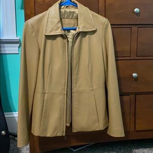 Guess brown leather jacket